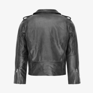 Motorbike Leather Brando Jacket Back view