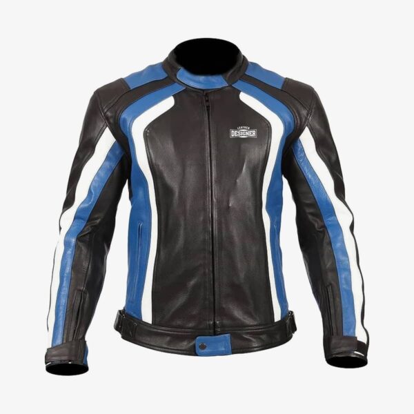 LD Chris Leather Jacket Blue