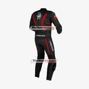 MV Agusta Motorbike Racing Leather Suit Backview