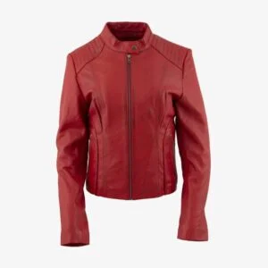 Ladies Scuba Style Leather Jacket