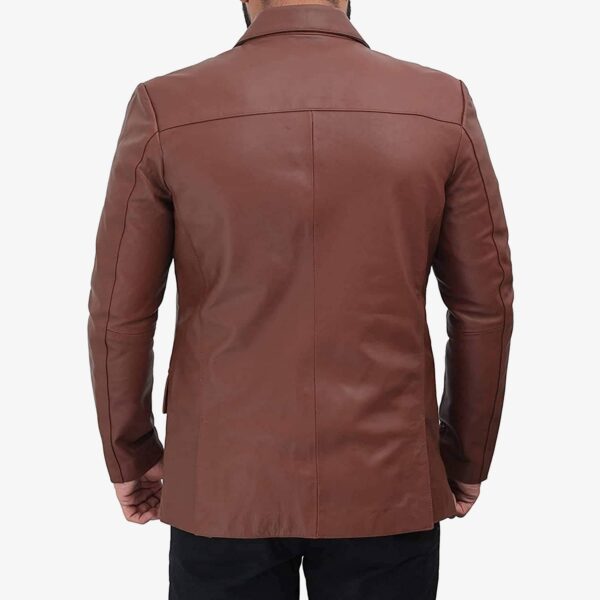 Mens Lambskin Leather Coat Brown