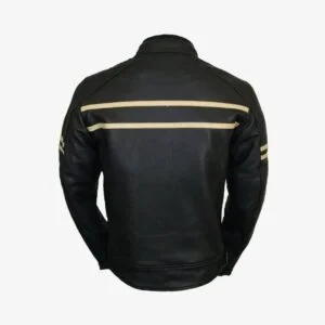 Retro Style Men’s Leather Fashion Jacket Backview