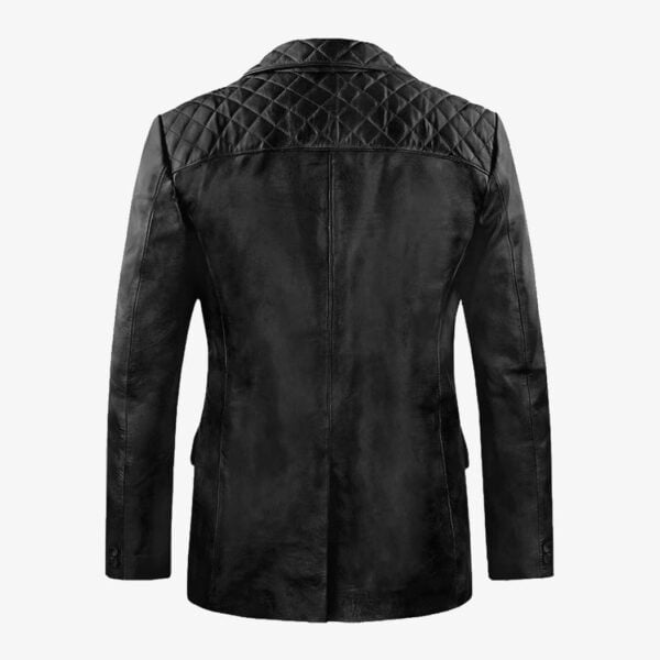 Leather Blazer Black For Men