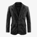 Leather Blazer Black For Men