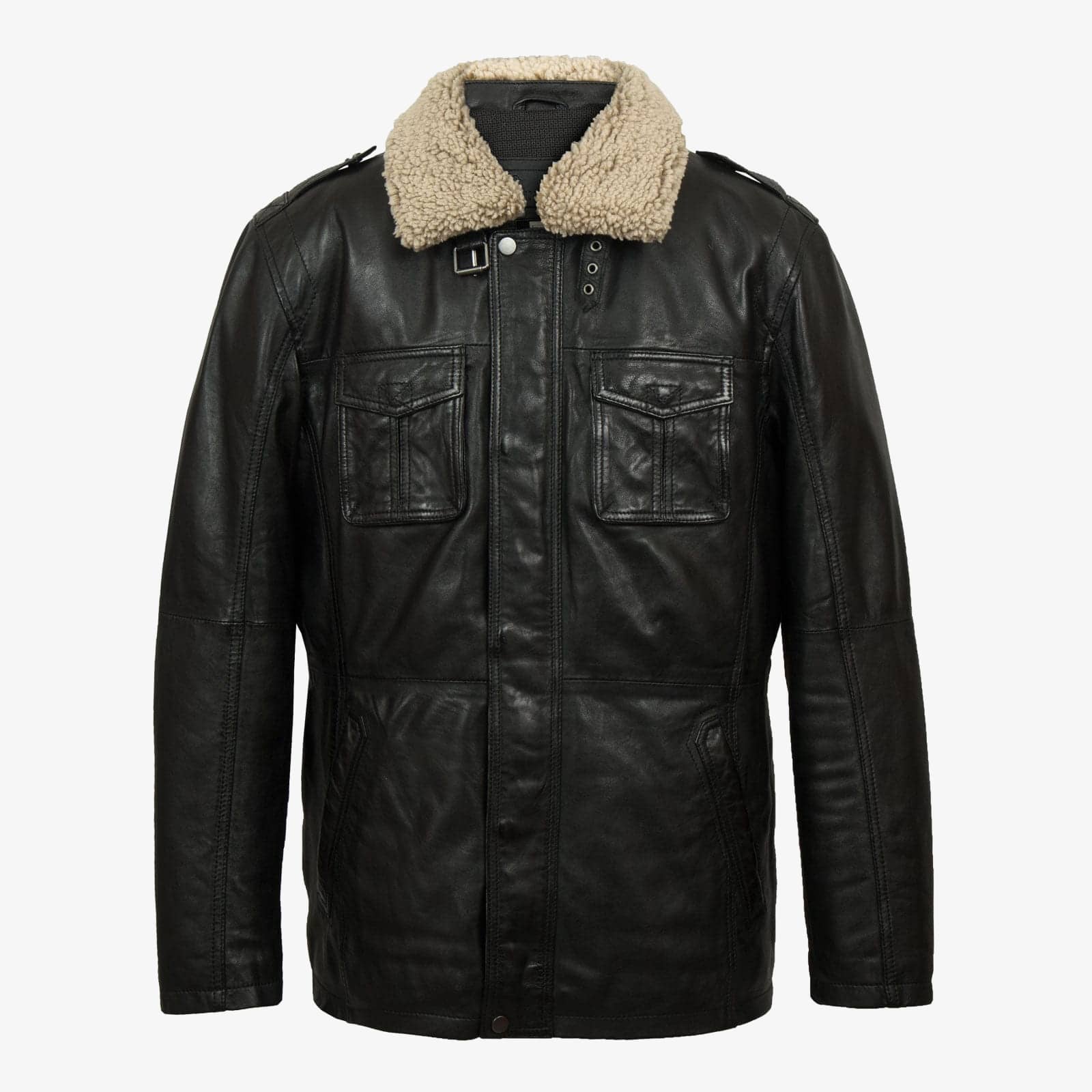 Mens Black Leather Coat & Coats | Leather Designer