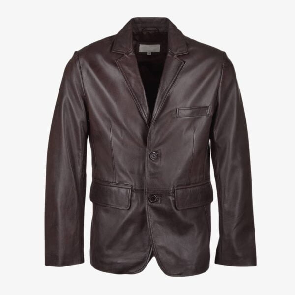 Mens Leather coat brown