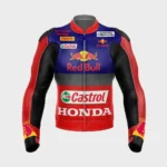 Honda Redbull Motorbike Racing Leather Jacket 2021