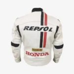 White Honda Repsol Leather Jacket