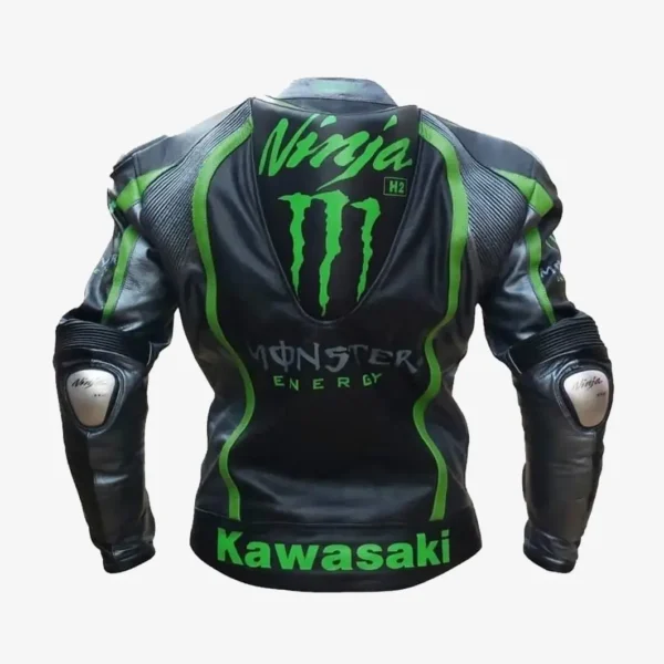 evig te Joke Kawasaki Ninja H2 Motorbike Racing Leather Jacket | Leather Designer