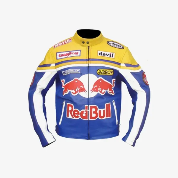 Red Bull Motor Biker Leather Jacket