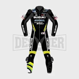 Andrea Lannone Suzuki MotoGP 2018 Black Leather Suit